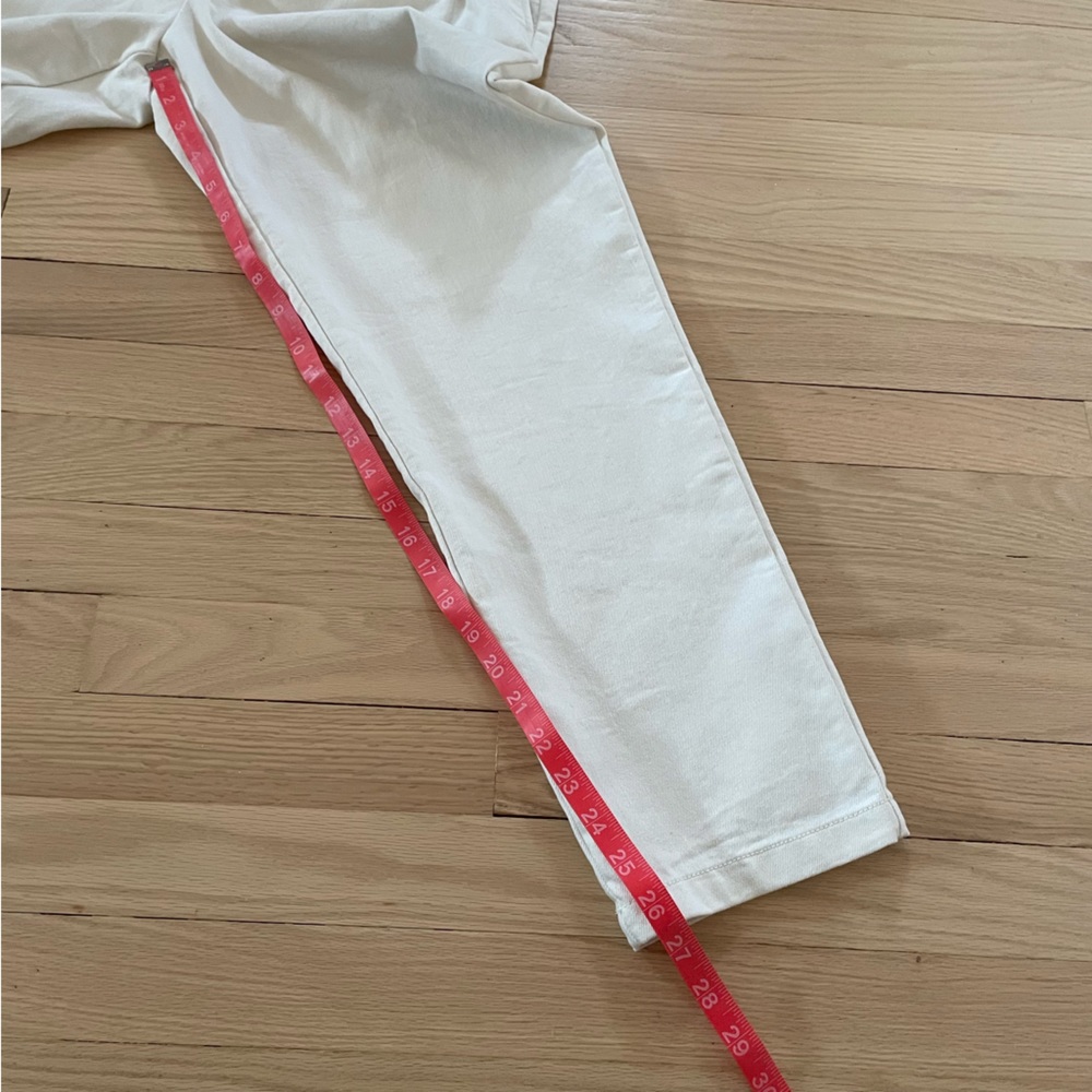 A New Day White Denim Pleated Trouser Style Pants 4 - Picture 6 of 8